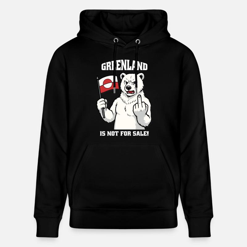 Le Groenland n’est pas à vendre - Sweat à capuche bio CRUISER Stanley/Stella Unisexe - noir