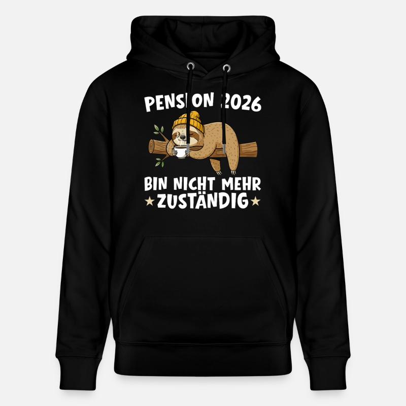 Pension 2026 Paresse Non responsable - Sweat à capuche bio CRUISER Stanley/Stella Unisexe - noir