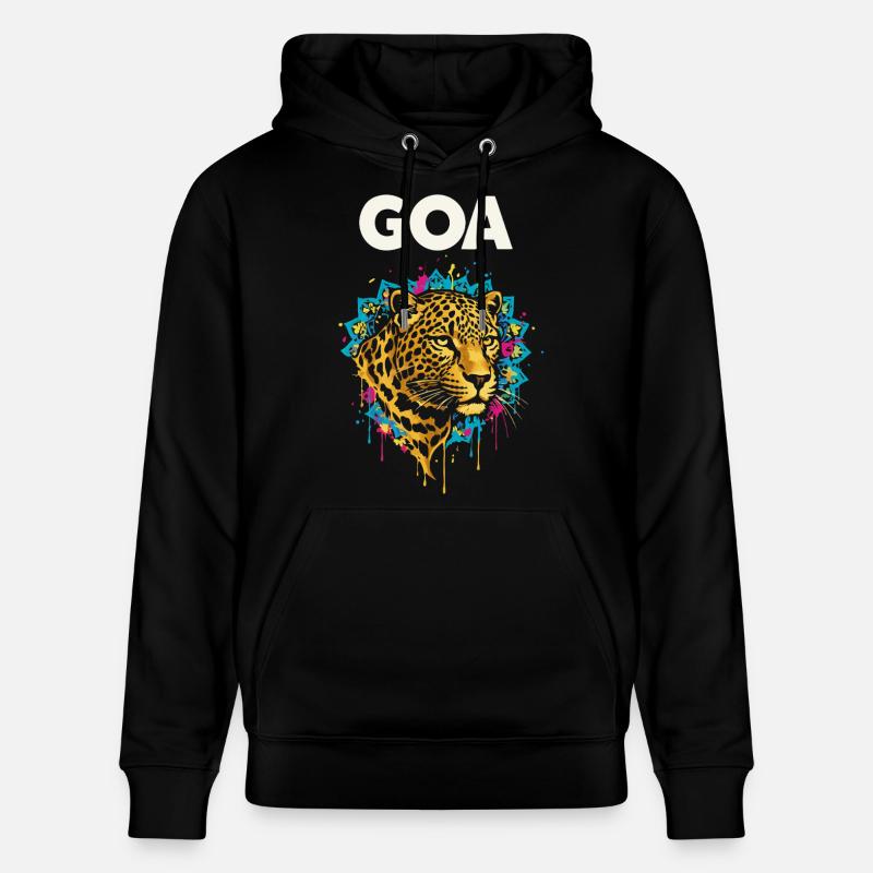 Goa Leopard Mandala - Stanley/Stella Unisex Bio-Hoodie CRUISER  - Schwarz