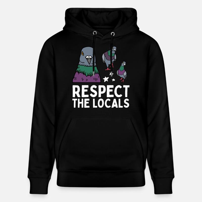 Respect les locaux Pigeons coo - Sweat à capuche bio CRUISER Stanley/Stella Unisexe - noir