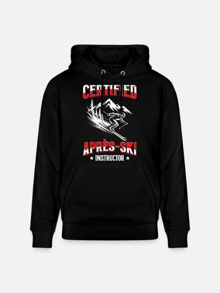 Skiing CERTIFIED APRÈS-SKI INSTRUCTOR FUNNY - Stanley/Stella CRUISER Unisex Organic Hoodie - black
