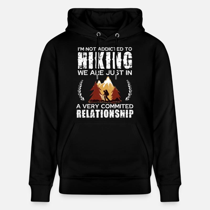 Hiking Commitment Tee Design - Stanley/Stella CRUISER Unisex Organic Hoodie - black