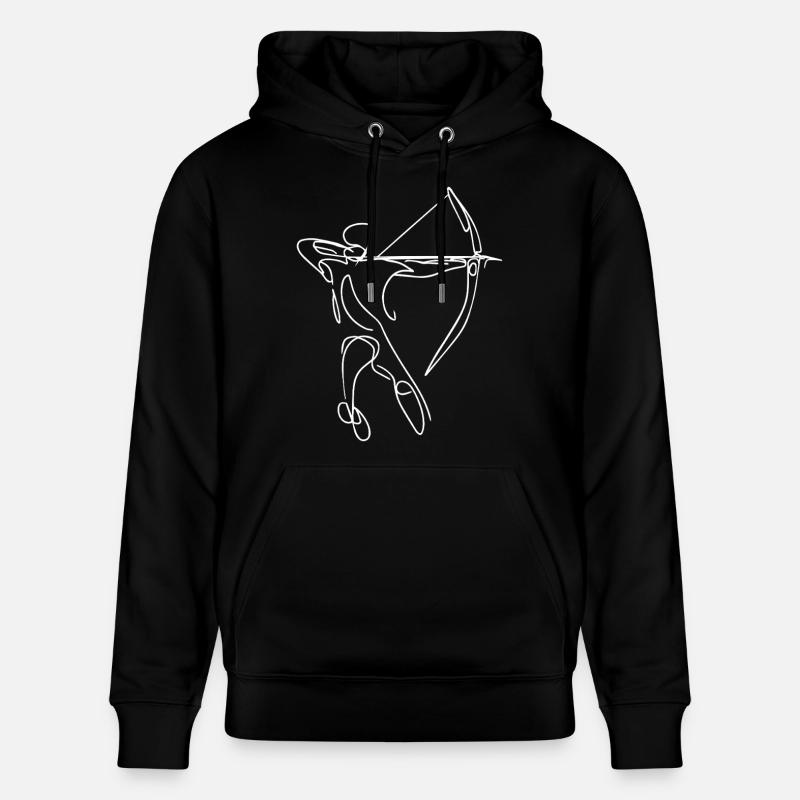 Dessin d’archer - Sweat à capuche bio CRUISER Stanley/Stella Unisexe - noir