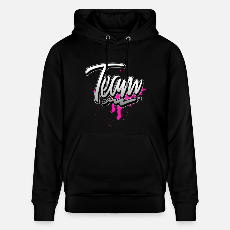 Team Rosa - Sweat à capuche bio CRUISER Stanley/Stella Unisexe - noir