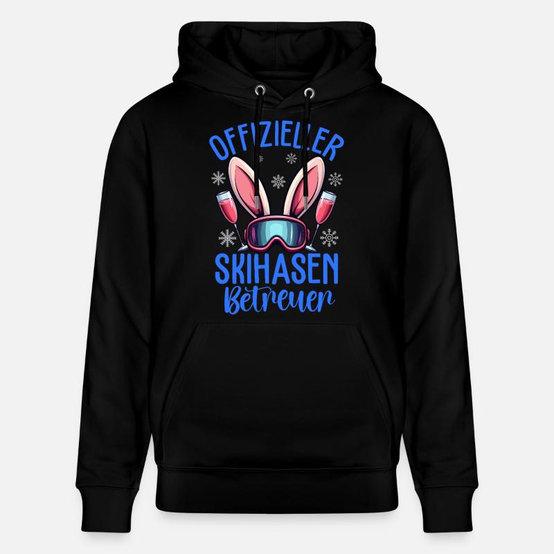 Superviseur officiel du lapin de ski - Sweat à capuche bio CRUISER Stanley/Stella Unisexe - noir