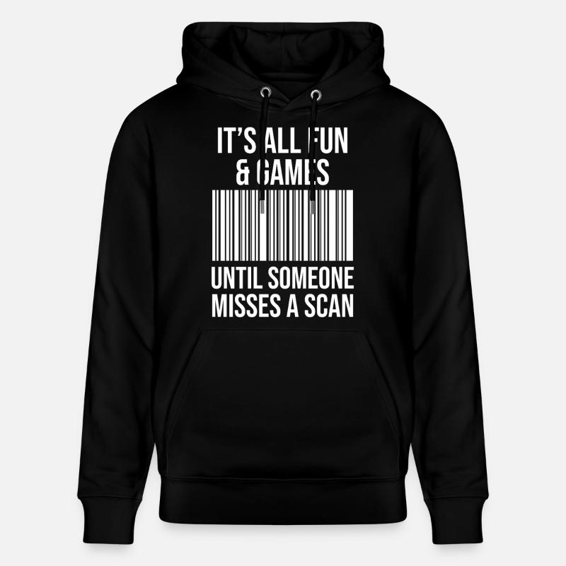 Barcodewitz: Spaß beim Scannen - Stanley/Stella Unisex Bio-Hoodie CRUISER - Schwarz