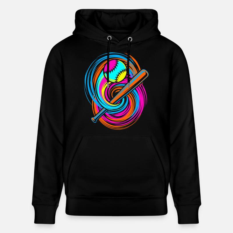 Batte de baseball et balle - Sweat à capuche bio CRUISER Stanley/Stella Unisexe - noir