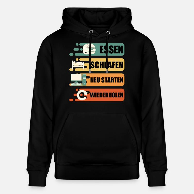 Support technique REDÉMARRER L’ALIMENTATION SOMMEIL - Sweat à capuche bio CRUISER Stanley/Stella Unisexe - noir