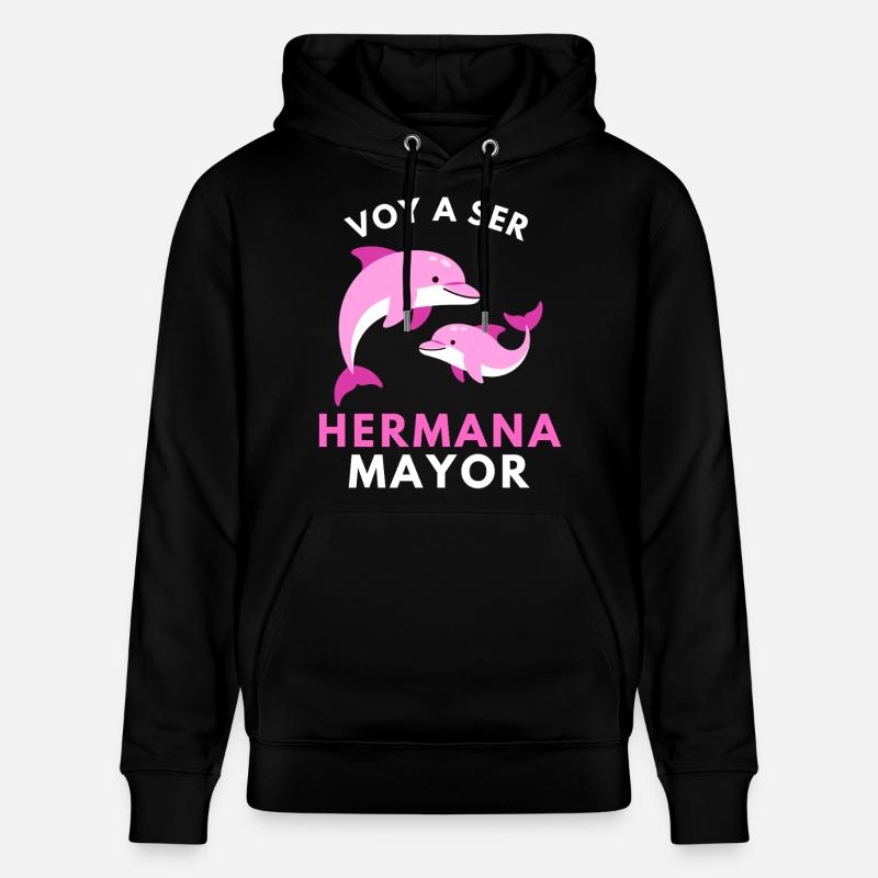 Ich werde eine große Schwester - Stanley/Stella Unisex Bio-Hoodie CRUISER  - Schwarz