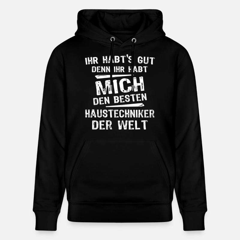 Technicien interne - Sweat à capuche bio CRUISER Stanley/Stella Unisexe - noir