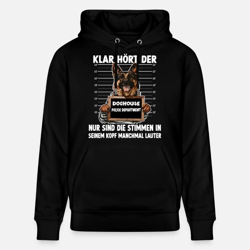 Hundehalter Geschenk Deutscher Schäferhund Gassi  - Stanley/Stella Unisex Bio-Hoodie CRUISER  - Schwarz