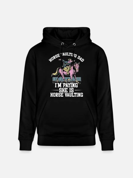 Pferdesprung Turnen Reitpferd - Stanley/Stella Unisex Bio-Hoodie CRUISER  - Schwarz