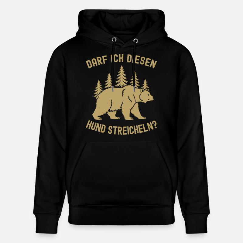 Wandern, Wanderung, Wanderer, Bär Meme - Stanley/Stella Unisex Bio-Hoodie CRUISER - Schwarz