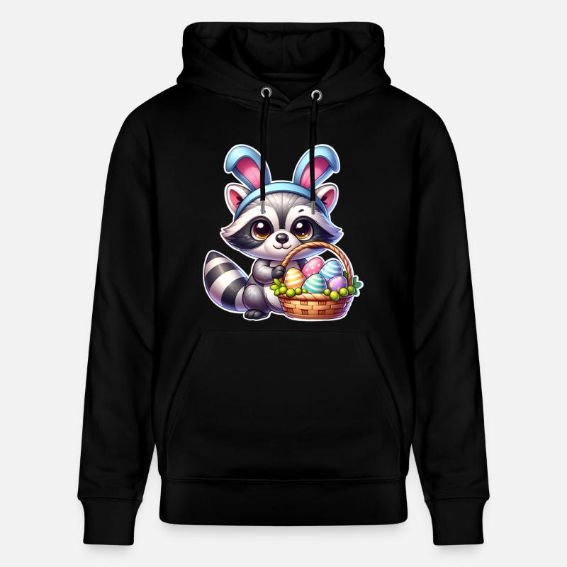 Raton laveur de Pâques - Sweat à capuche bio CRUISER Stanley/Stella Unisexe - noir