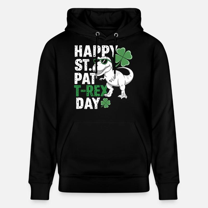 T-Rex pour la Saint-Patrick - Sweat à capuche bio CRUISER Stanley/Stella Unisexe - noir