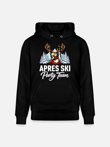 Après Ski Party Team - Stanley/Stella CRUISER Unisex Organic Hoodie - black