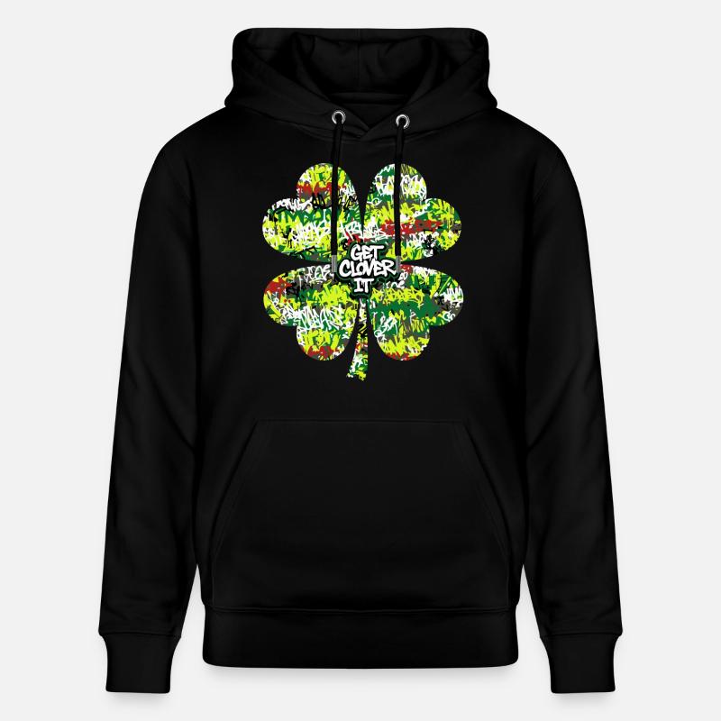 Graffiti Shamrock - Sweat à capuche bio CRUISER Stanley/Stella Unisexe - noir