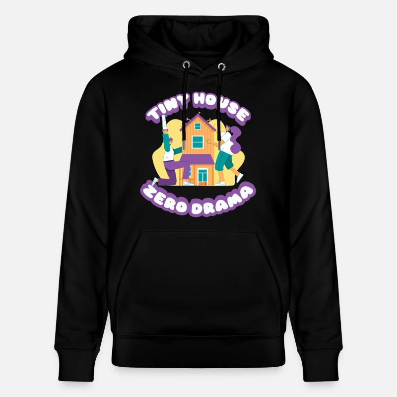 Tiny House Zéro Drame - Sweat à capuche bio CRUISER Stanley/Stella Unisexe - noir