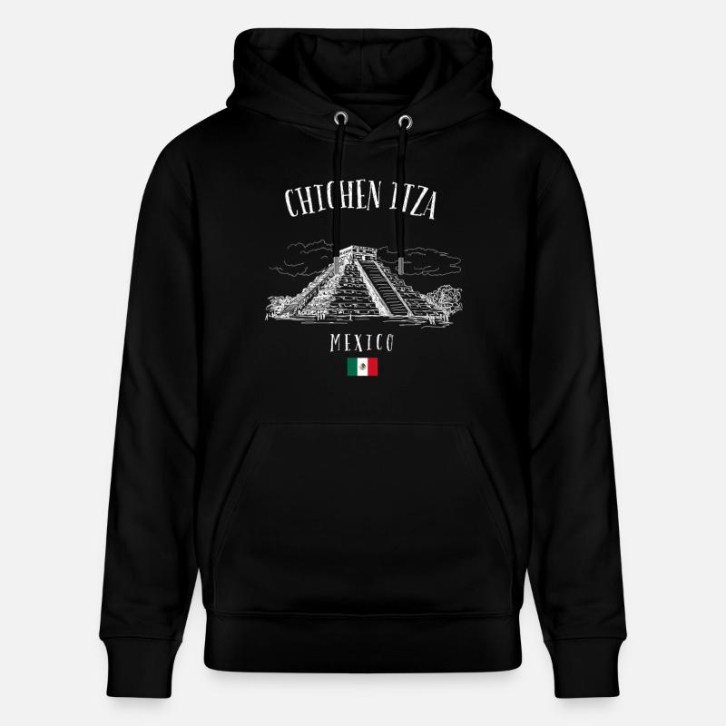 Pyramide de Chichen Itza, Mexique - Sweat à capuche bio CRUISER Stanley/Stella Unisexe - noir