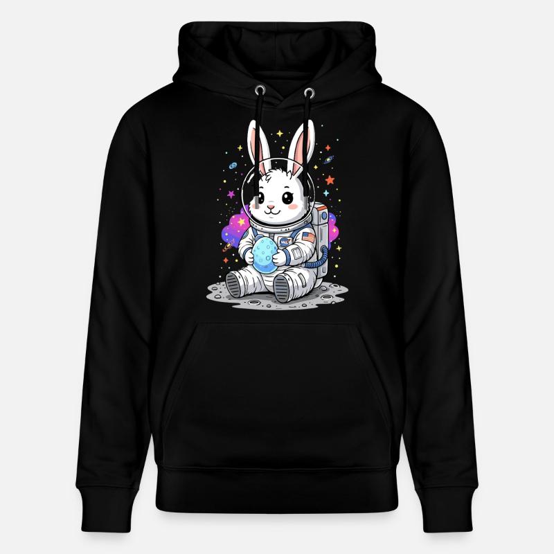 Lapin de Pâques astronaute Espace - Sweat à capuche bio CRUISER Stanley/Stella Unisexe - noir