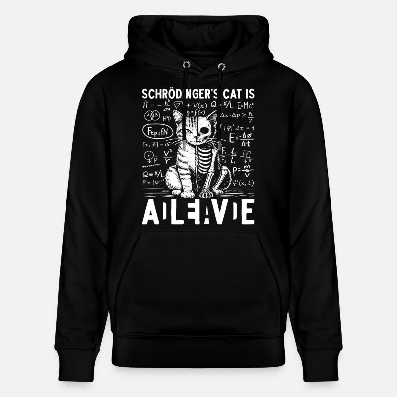 Le chat vivant de Schrödinger - Sweat à capuche bio CRUISER Stanley/Stella Unisexe - noir
