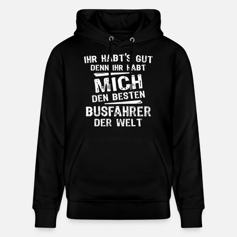 Chauffeur de bus - Sweat à capuche bio CRUISER Stanley/Stella Unisexe - noir