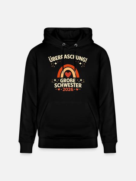 Surprise! Big Sister 2026 - Stanley/Stella CRUISER Unisex Organic Hoodie - black