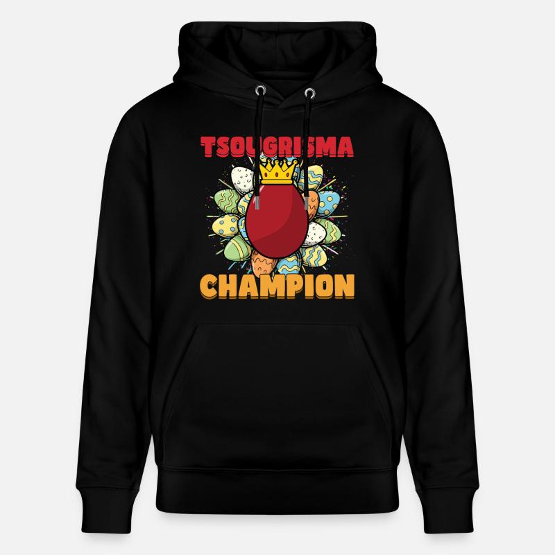 Tsougrisma Champion Gresk Påske - Stanley/Stella CRUISER økologisk unisex-hettegenser - svart