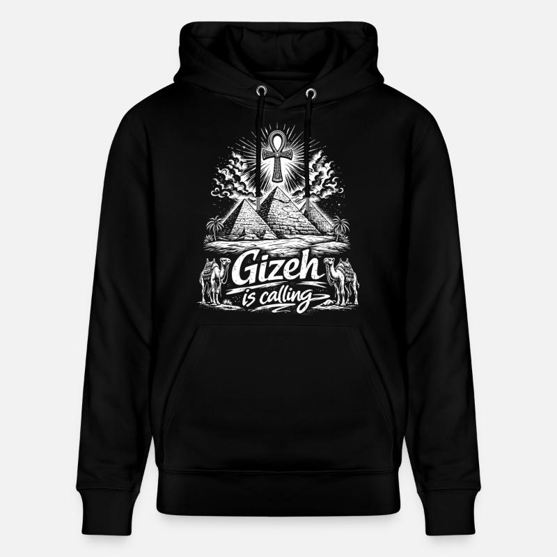 Gizeh appelle le voyage des pyramides d’Égypte - Sweat à capuche bio CRUISER Stanley/Stella Unisexe - noir
