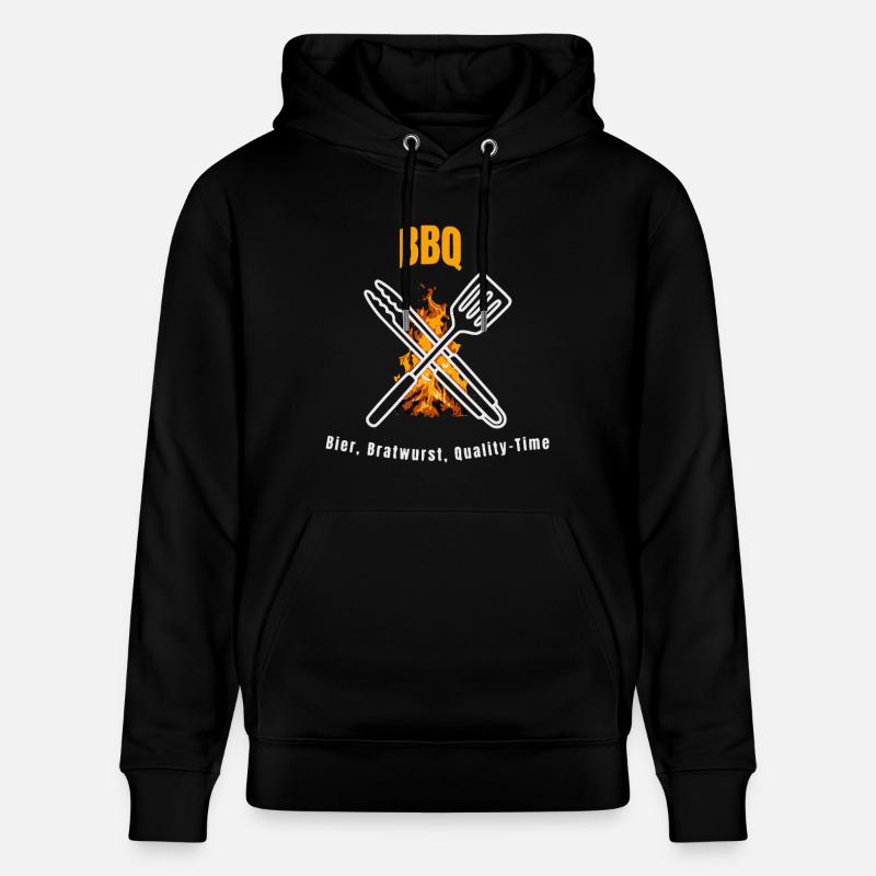 BBQ Bier Bratwurst Quality Time - Stanley/Stella Unisex Bio-Hoodie CRUISER  - Schwarz