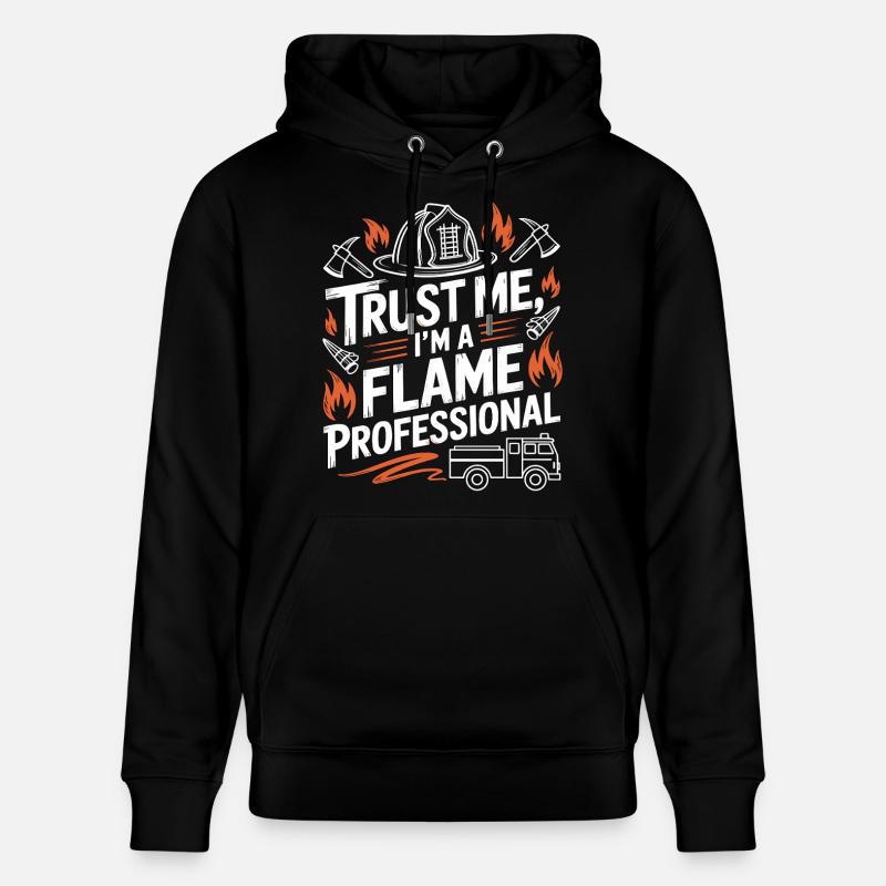 Lieutenant de pompier, fais-moi confiance, je suis une équipe de secours incendie - Sweat à capuche bio CRUISER Stanley/Stella Unisexe - noir