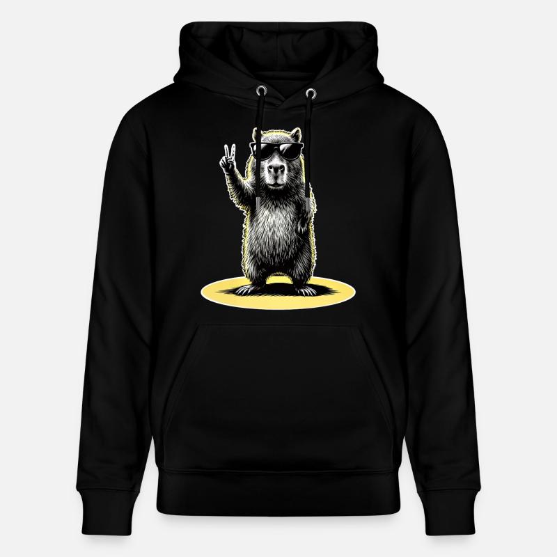 Capybara Peace - Stanley/Stella Unisex Bio-Hoodie CRUISER  - Schwarz
