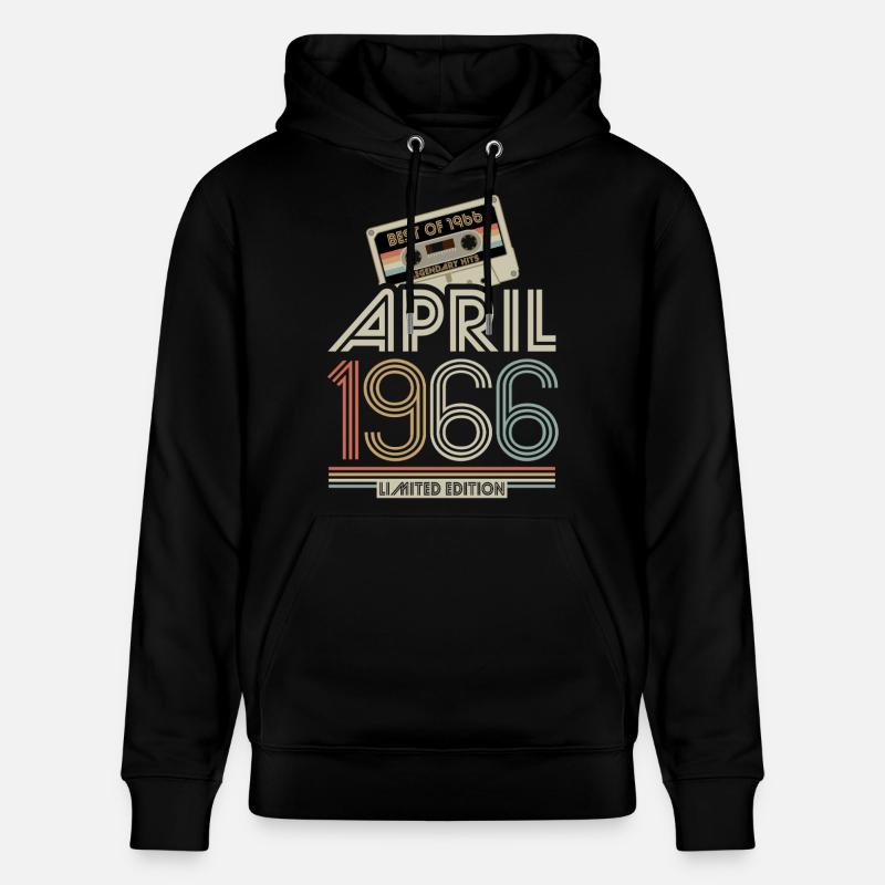 Meilleur d’avril 1966 Cassette | Édition limitée - Sweat à capuche bio CRUISER Stanley/Stella Unisexe - noir