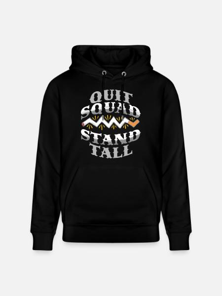 Non-smoker Ex Smoker Quit Squad - Stanley/Stella CRUISER Unisex Organic Hoodie - black