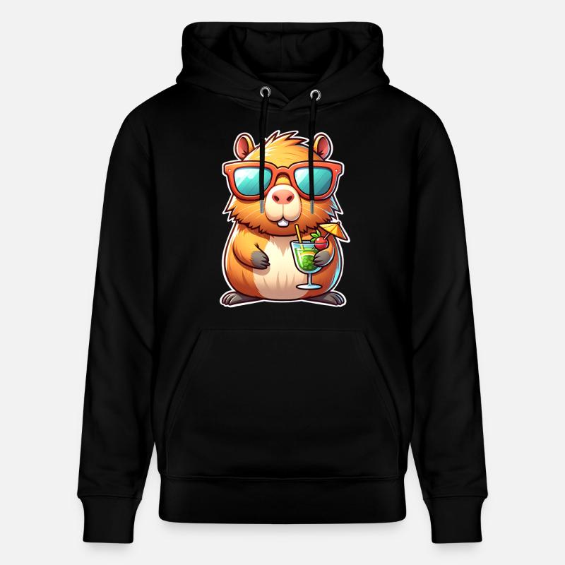 Capybara - Sweat à capuche bio CRUISER Stanley/Stella Unisexe - noir