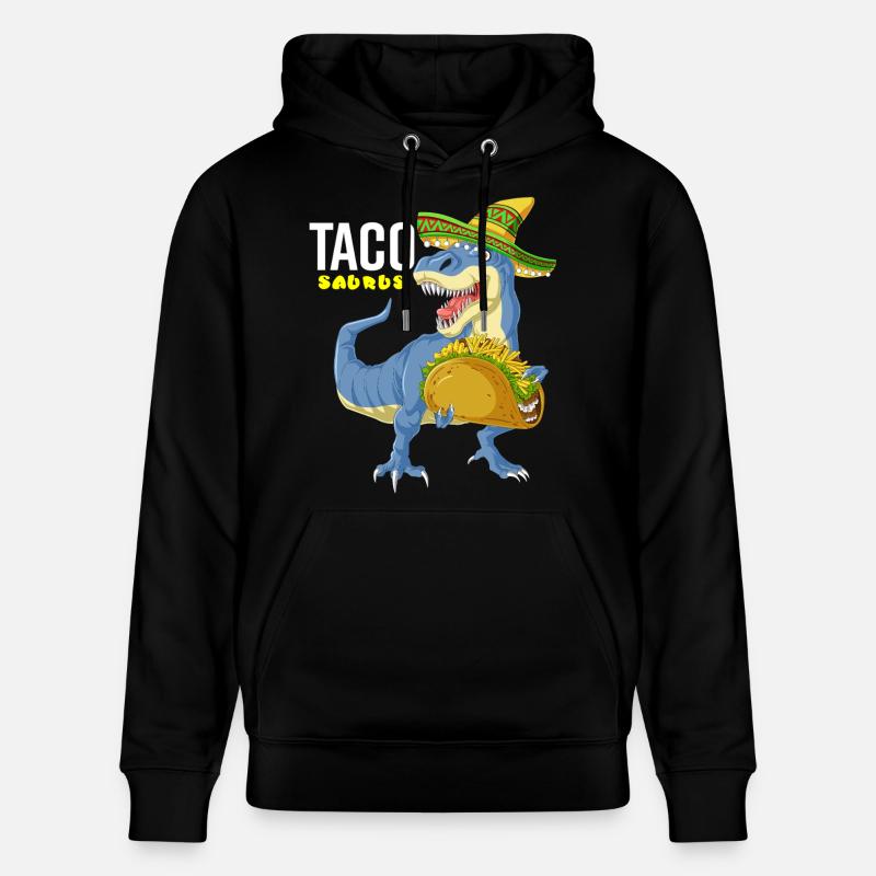 Tacosaurus Cinco De Mayo Hemd - Stanley/Stella Unisex Bio-Hoodie CRUISER  - Schwarz