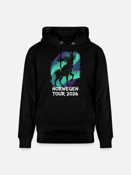 Norway Tour 2026 Moose - Stanley/Stella CRUISER Unisex Organic Hoodie - black
