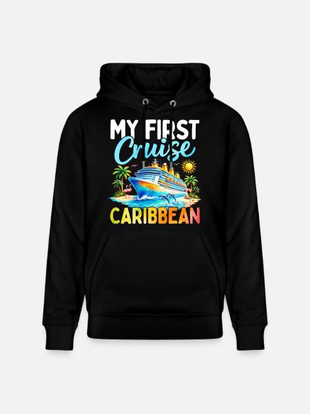 My First Cruise Caribbean - Stanley/Stella CRUISER Unisex Organic Hoodie - black