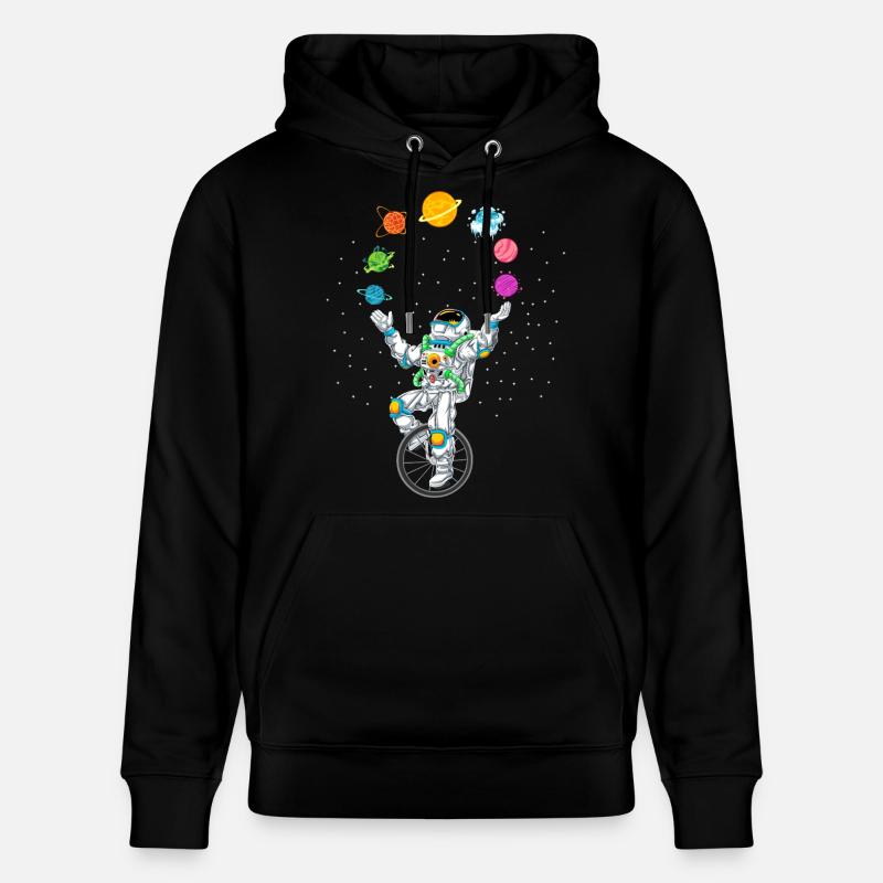 Chemise d’astronaute jonglant avec les planètes - Sweat à capuche bio CRUISER Stanley/Stella Unisexe - noir