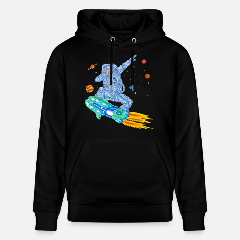 T-shirt spatial Astronaute en hoverboard - Sweat à capuche bio CRUISER Stanley/Stella Unisexe - noir