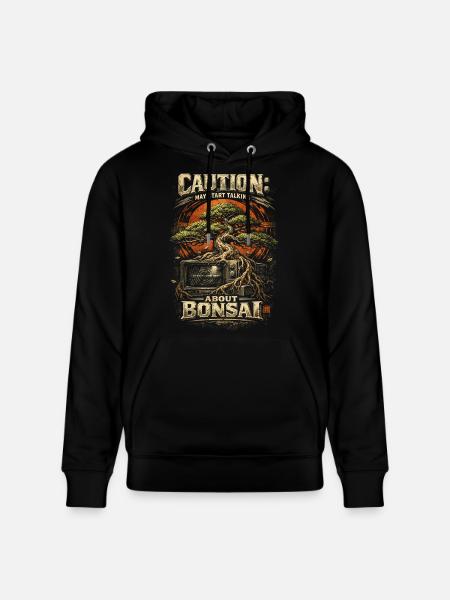La precaución con los bonsáis puede empezar a hablar de bonsáis - Sudadera con capucha ecológica unisex CRUISER de Stanley/Stella - negro