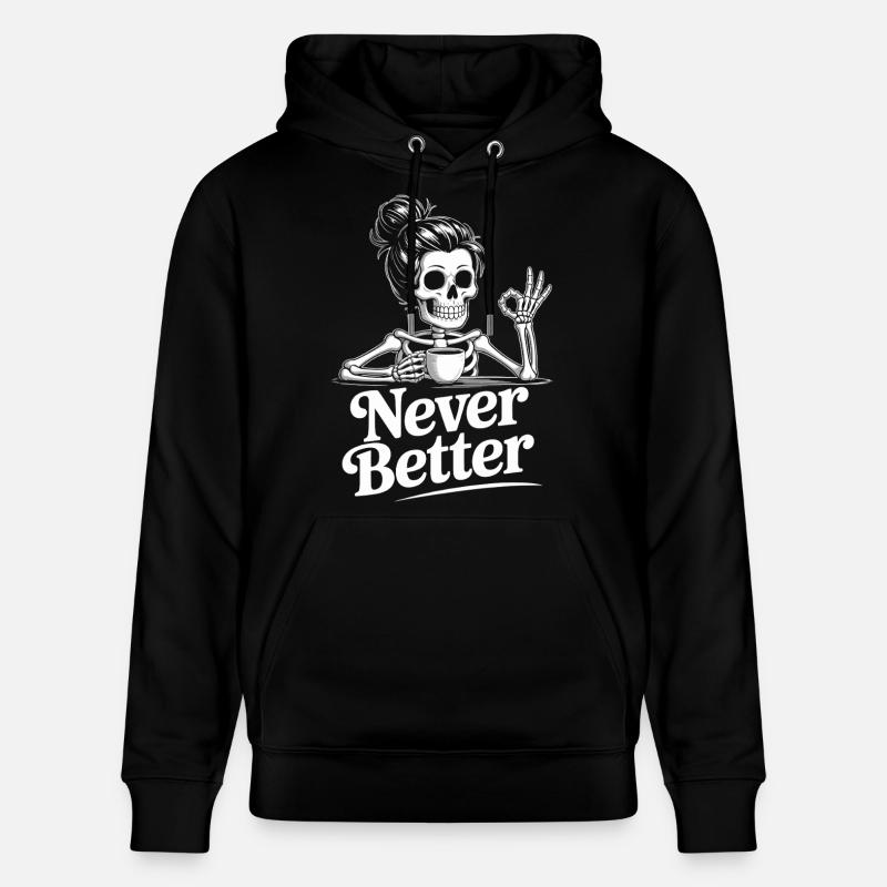 Kaffee, Kaffeetrinker, Kaffeetrinkerin, lustig - Stanley/Stella Unisex Bio-Hoodie CRUISER  - Schwarz
