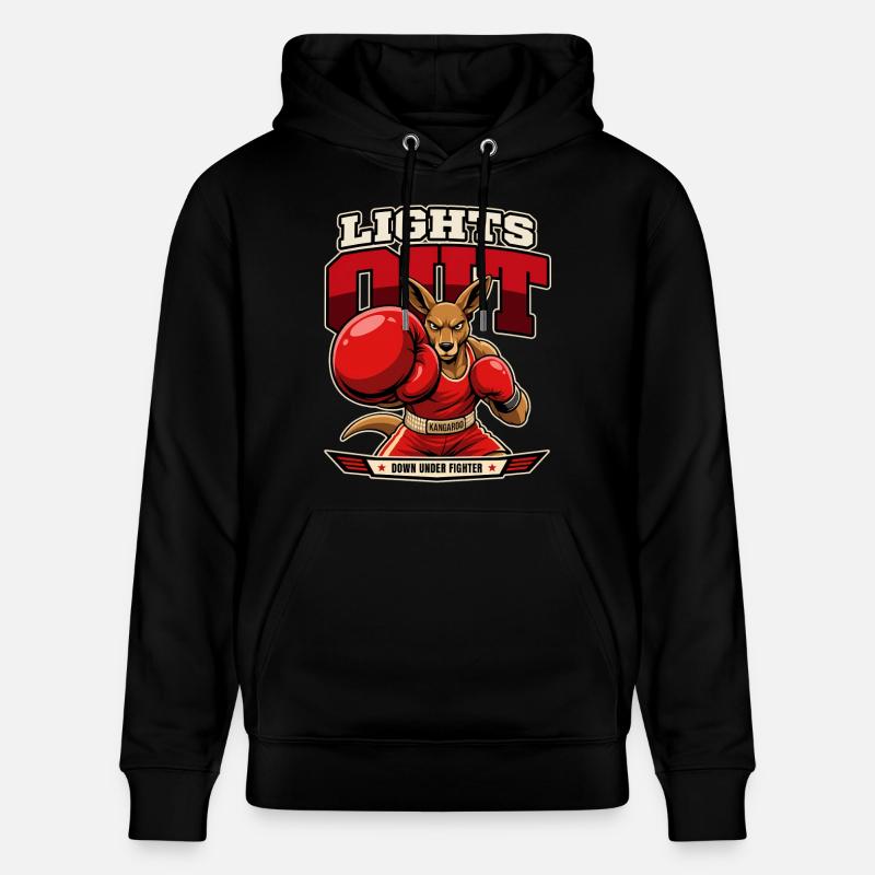 K.-O. Kangaroo – Lights Out Boxing - Sweat à capuche bio CRUISER Stanley/Stella Unisexe - noir