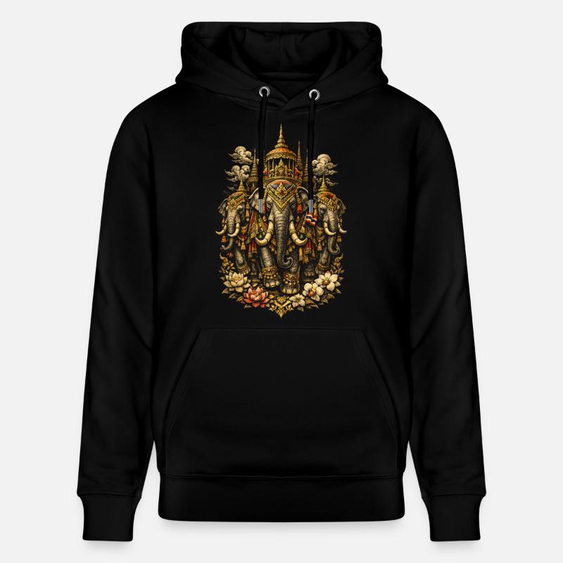Éléphants de la Fierté Thaïlandaise - Sweat à capuche bio CRUISER Stanley/Stella Unisexe - noir