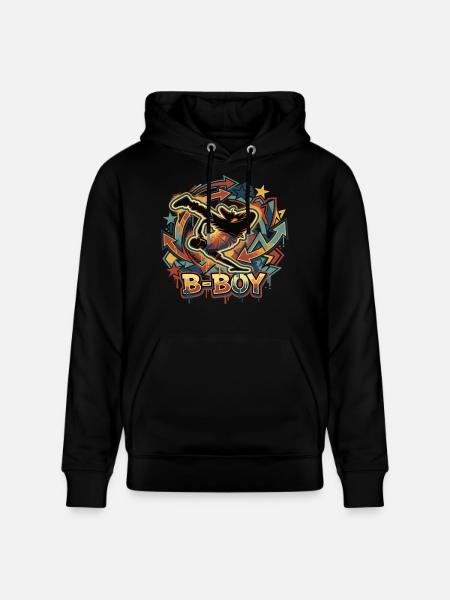 Breakdance B-Boy Streetstyle Graffiti - Stanley/Stella CRUISER Unisex Organic Hoodie - black