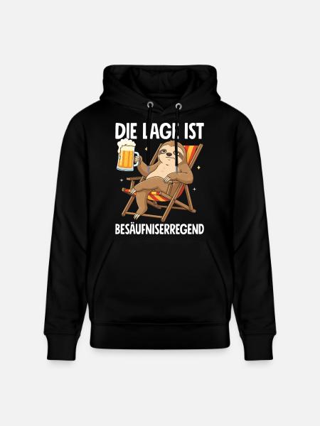 Die Lage Ist Besäufniserregend - Stanley/Stella Unisex Bio-Hoodie CRUISER - Schwarz