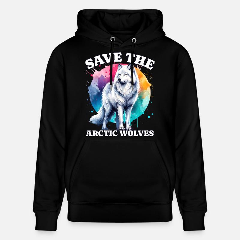 Polarwolf Save Arctic Wolf - Stanley/Stella Unisex Bio-Hoodie CRUISER  - Schwarz