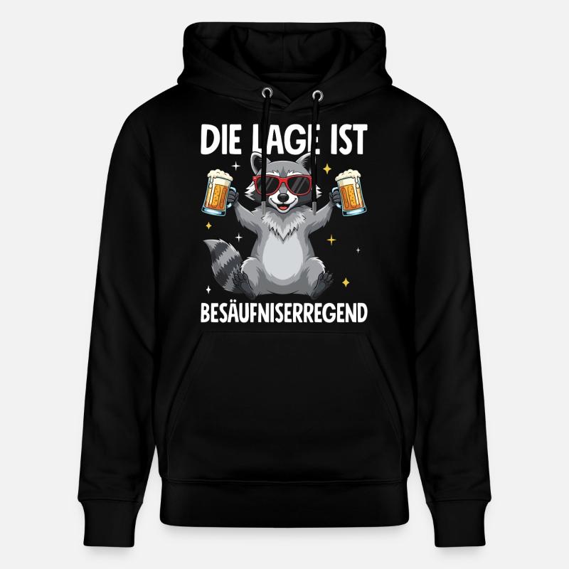 Die Lage Ist Besäufniserregend - Stanley/Stella Unisex Bio-Hoodie CRUISER - Schwarz