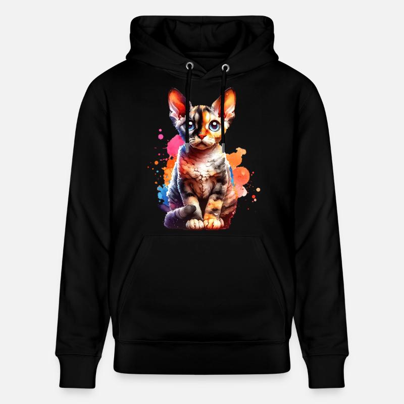Devon Rex Gift - Stanley/Stella CRUISER Unisex Organic Hoodie - black