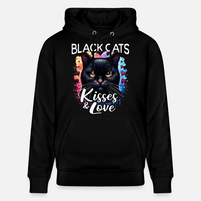 Amour du chat noir - Sweat à capuche bio CRUISER Stanley/Stella Unisexe - noir